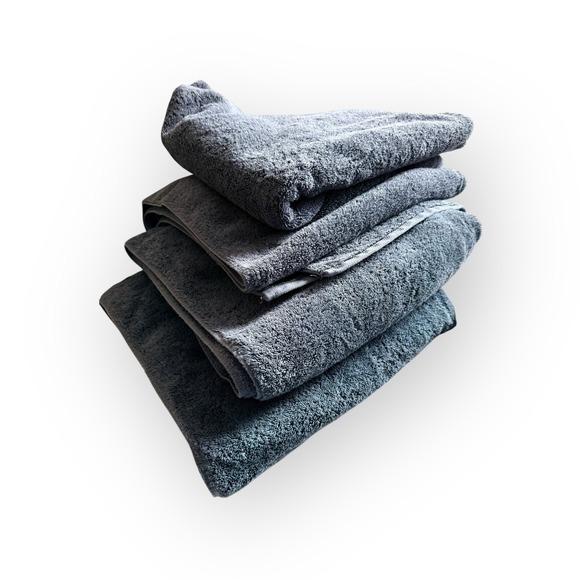 Matouk Set of 4 Lotus 30"W x 56"L Bath Towels Blue Lake 100% Cotton Portugal - Picture 15 of 15